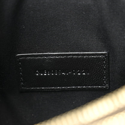 Saint Laurent Grained Lambskin Quilted Mini Becky Double Zip Bag Taupe 9 of 14
