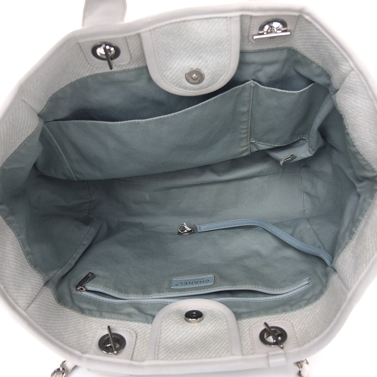 Canvas Medium Deauville Tote White