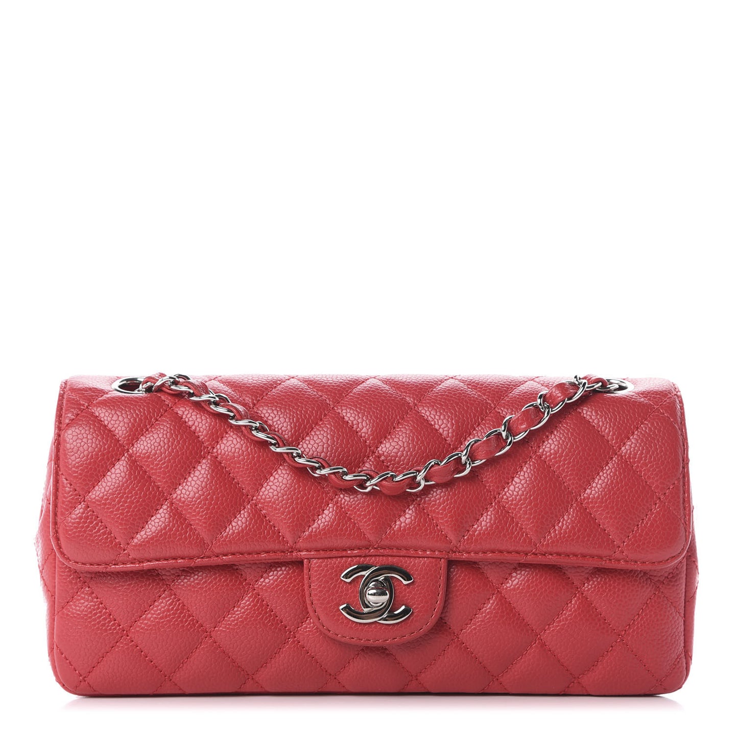 Caviar Quilted East West Flap Red