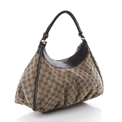 Gucci Monogram Large D Gold Hobo Dark Brown 2 of 8