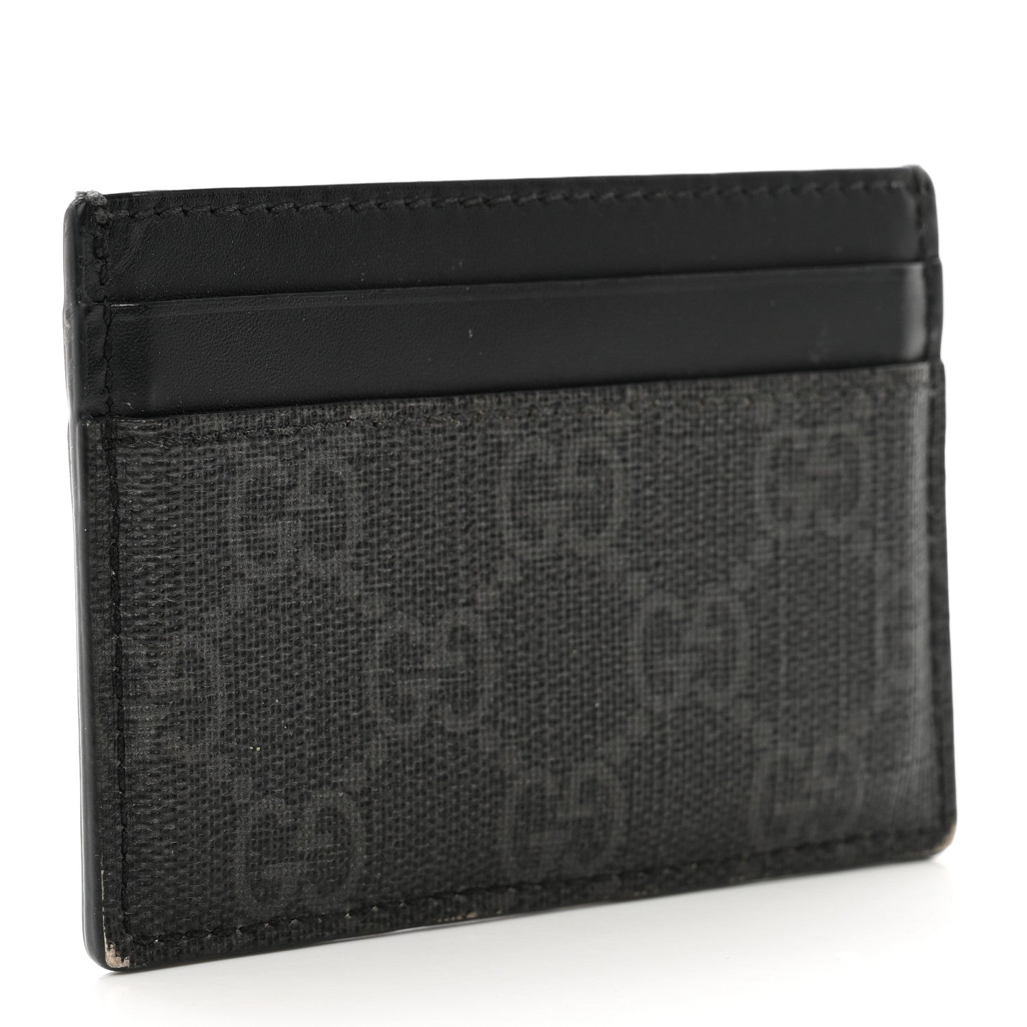 Gucci GG Supreme Monogram Kingsnake Card Holder Black Grey 3 of 8