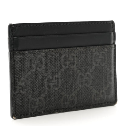 Gucci GG Supreme Monogram Kingsnake Card Holder Black Grey 3 of 8