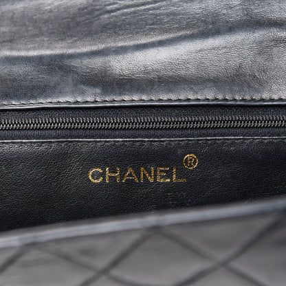 Chanel Lambskin Quilted CC Tassel Shoulder Flap Bag Black 6 of 11
