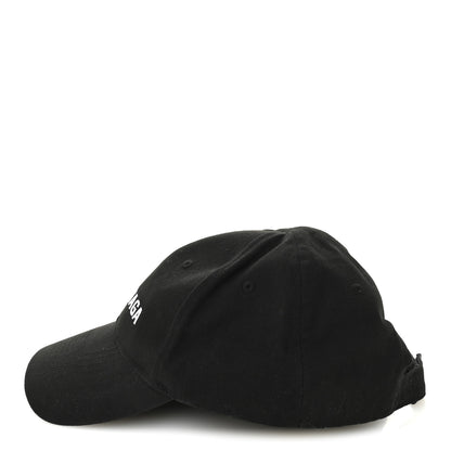 Balenciaga Cotton Drill Logo New Baseball Hat L Black 3 of 8