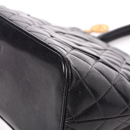 Chanel Caviar Quilted Medallion Tote Black 12 of 16