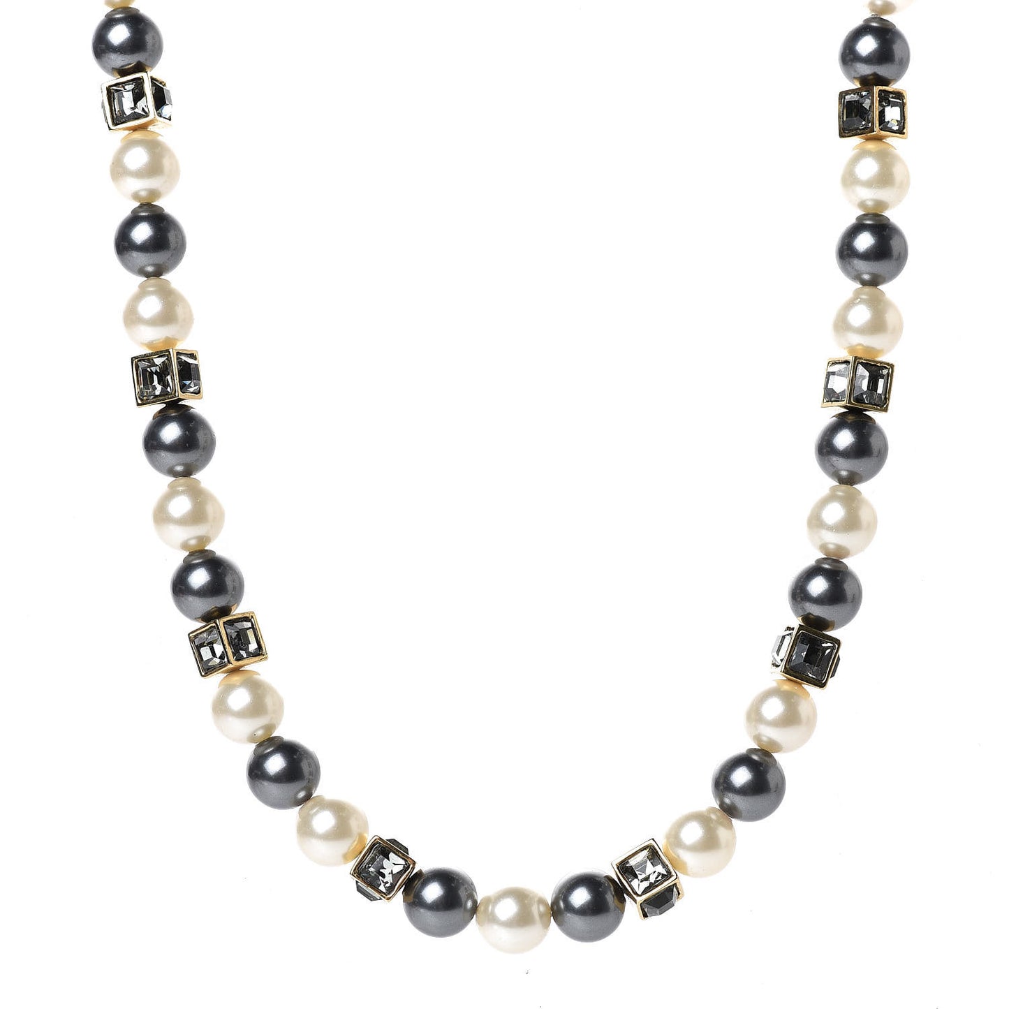 Pearl Crystal Cry Me A River Short Necklace