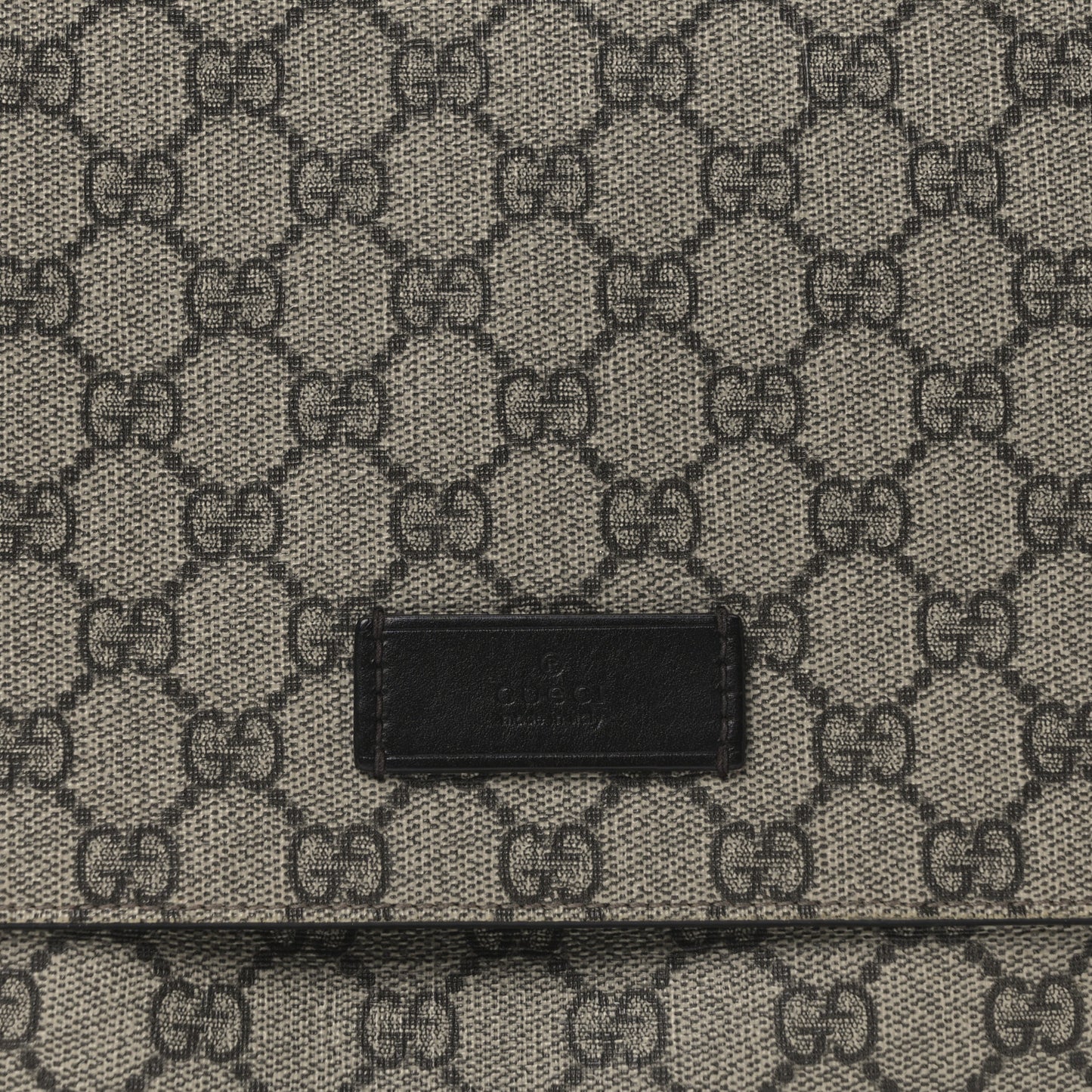 GG Plus Monogram Messenger Diaper Bag Dark Brown
