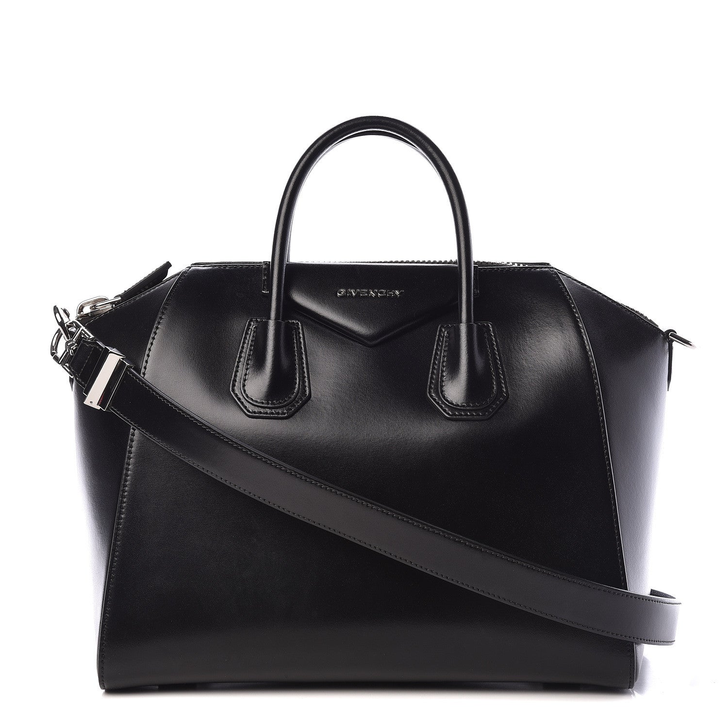 Givenchy Shiny Lord Calfskin Medium Antigona Black 1 of 16