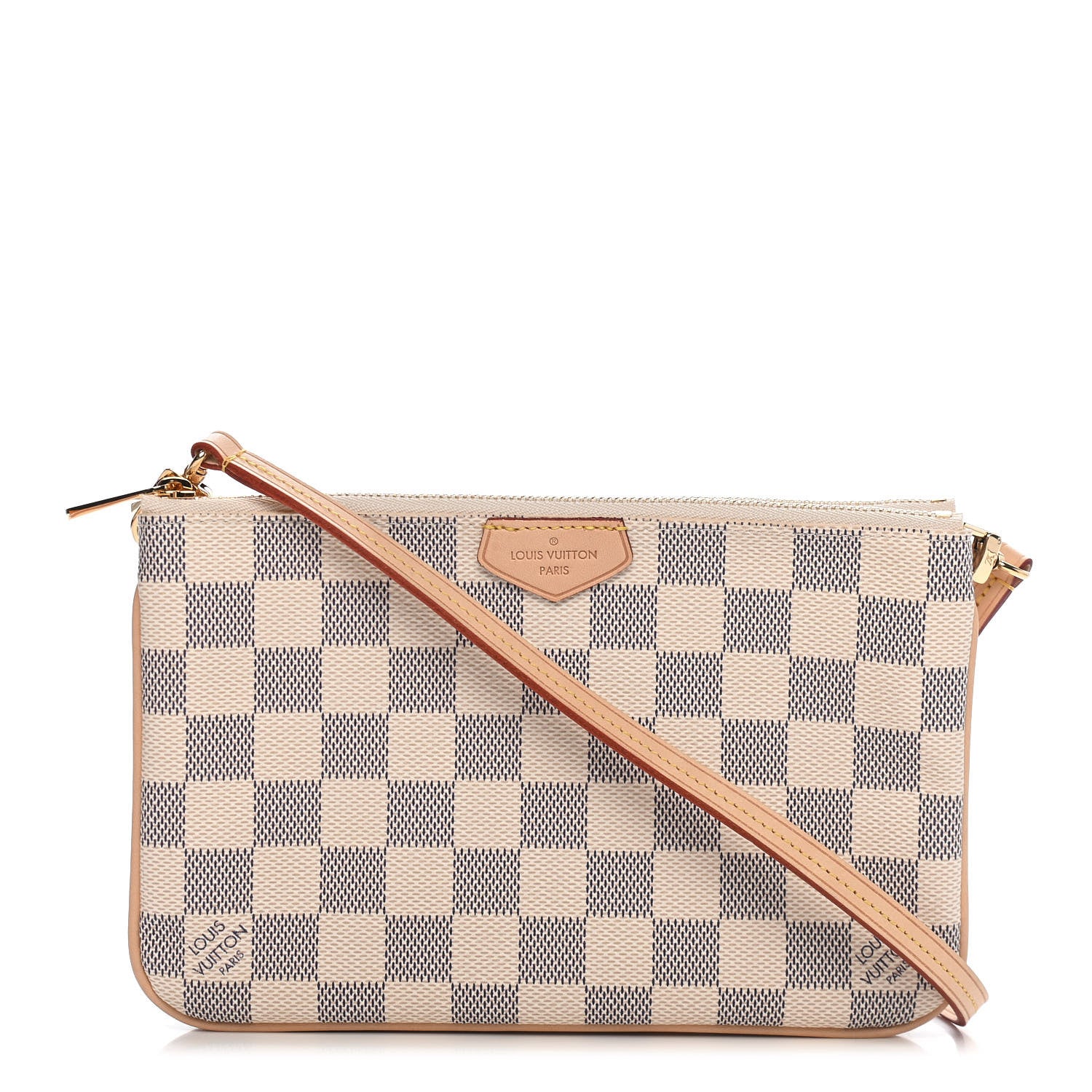 Louis Vuitton Damier Azur Double Zip Pochette 1 of 9