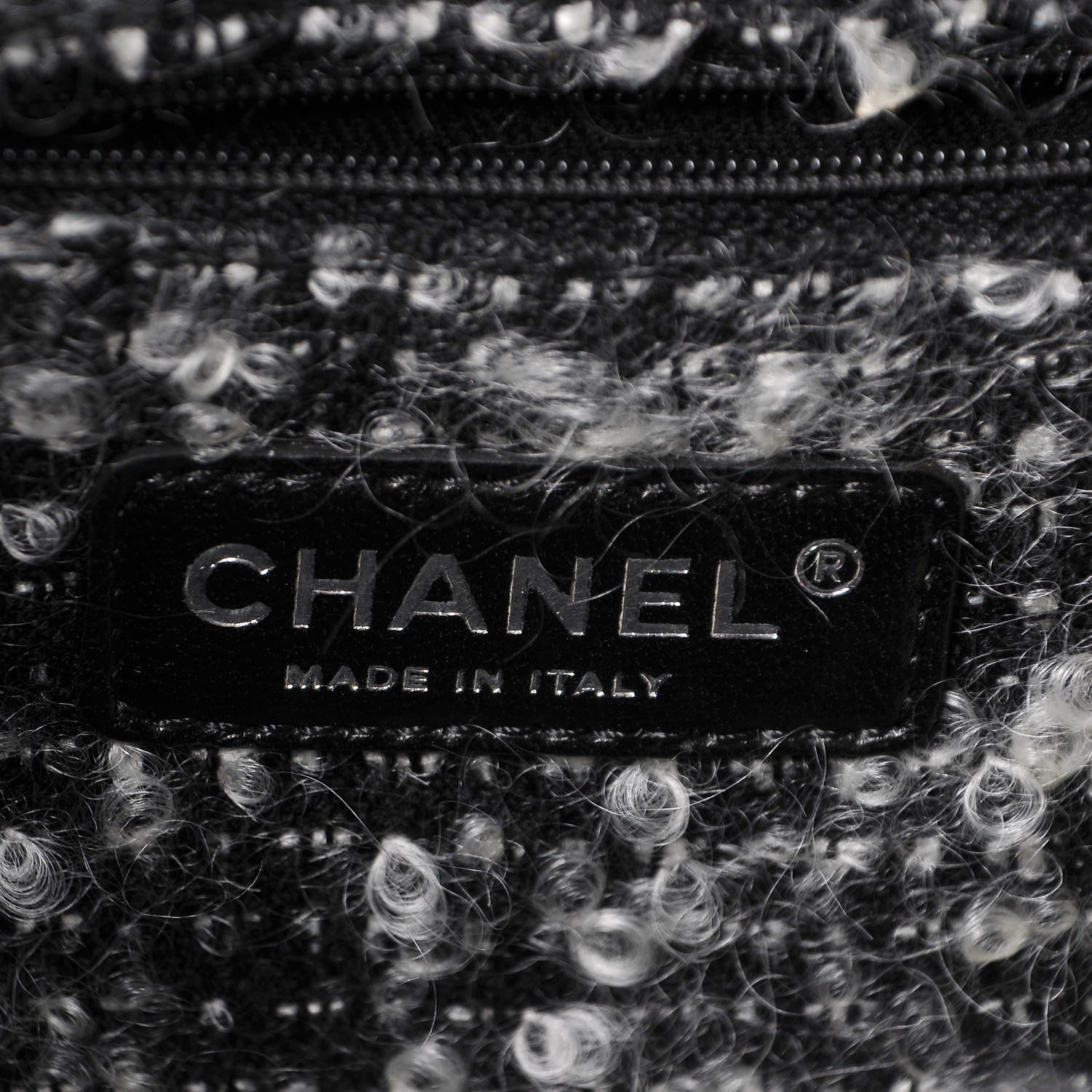Chanel Tweed Calfskin Tweedy Shopping Tote Black 6 of 8