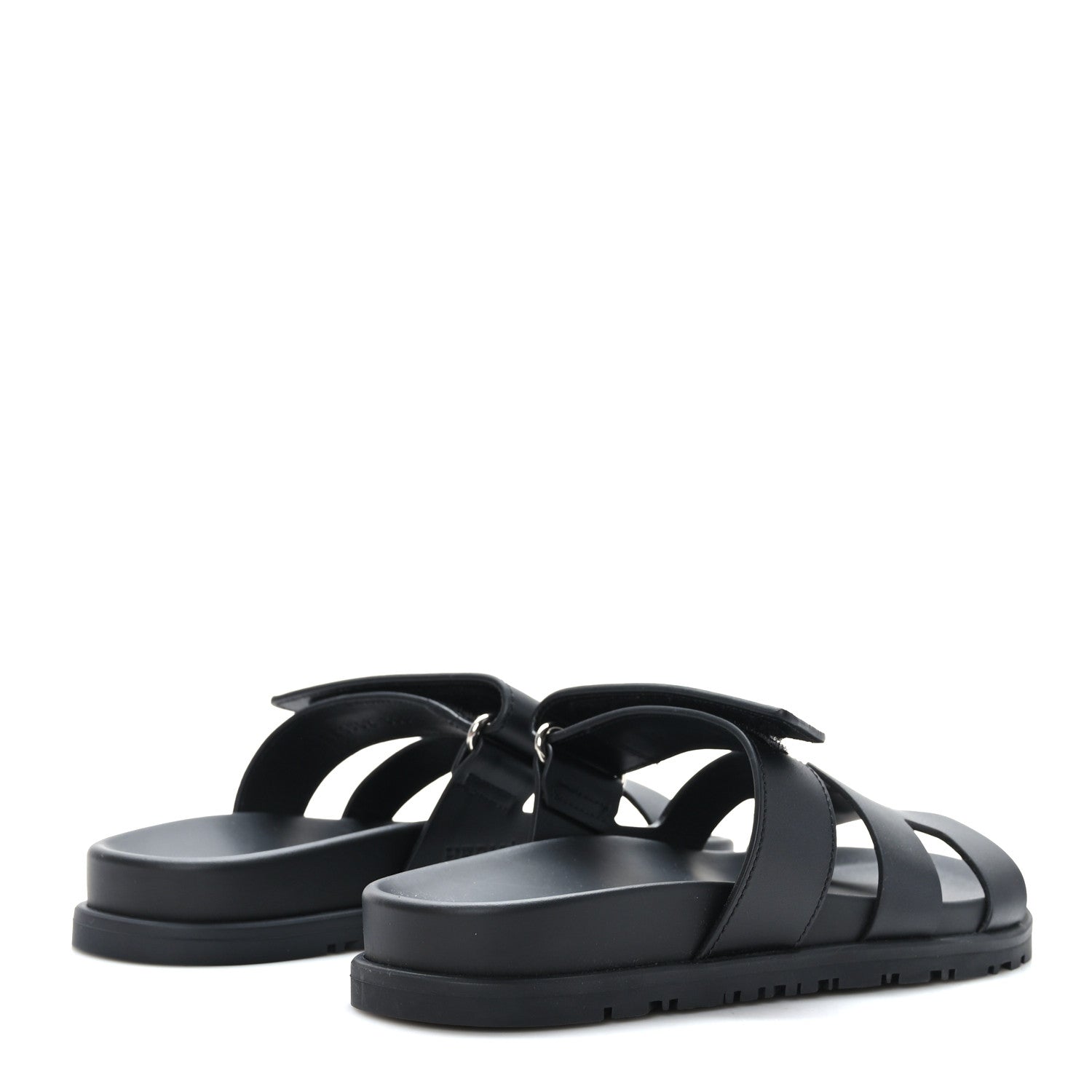 Hermes Calfskin Womens Chypre Sandals 35.5 Black 4 of 8