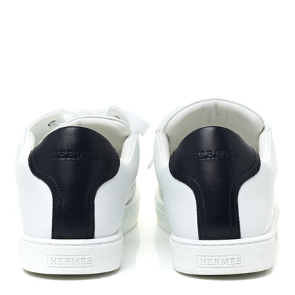 Hermes Calfskin Mens Advantage Sneakers 43.5 White Black 4 of 18