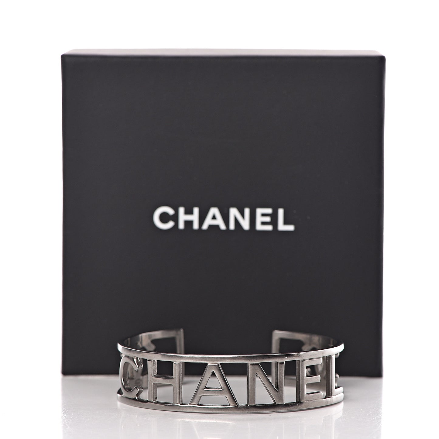 Metal Logo Cuff Silver