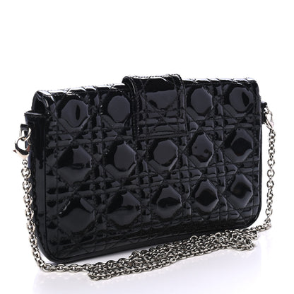 Christian Dior Patent Cannage New Lock Pouch Black 2 of 4