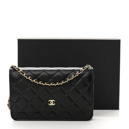 Chanel Caviar Quilted Wallet on Chain WOC Black 14 of 14