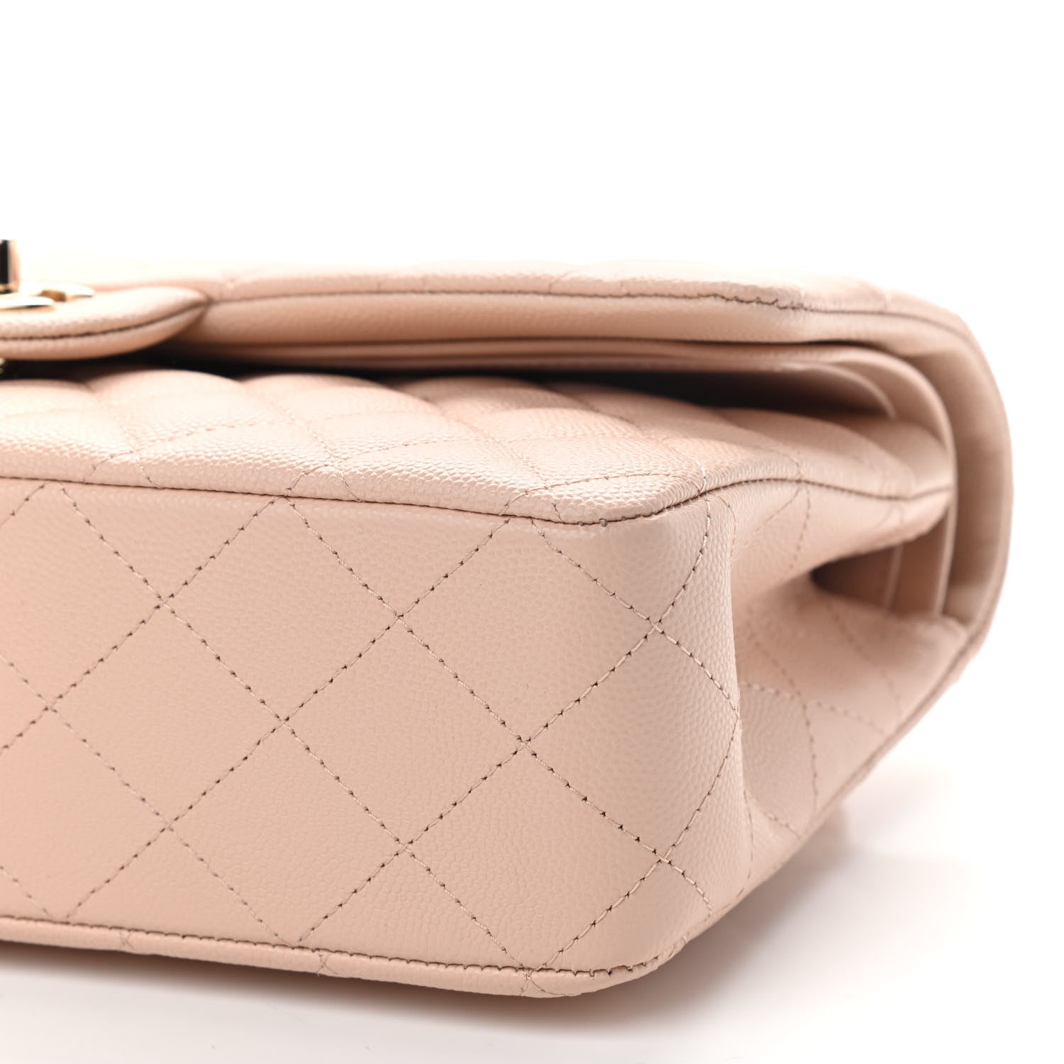 Chanel Caviar Quilted Medium Double Flap Light Beige 9 of 9