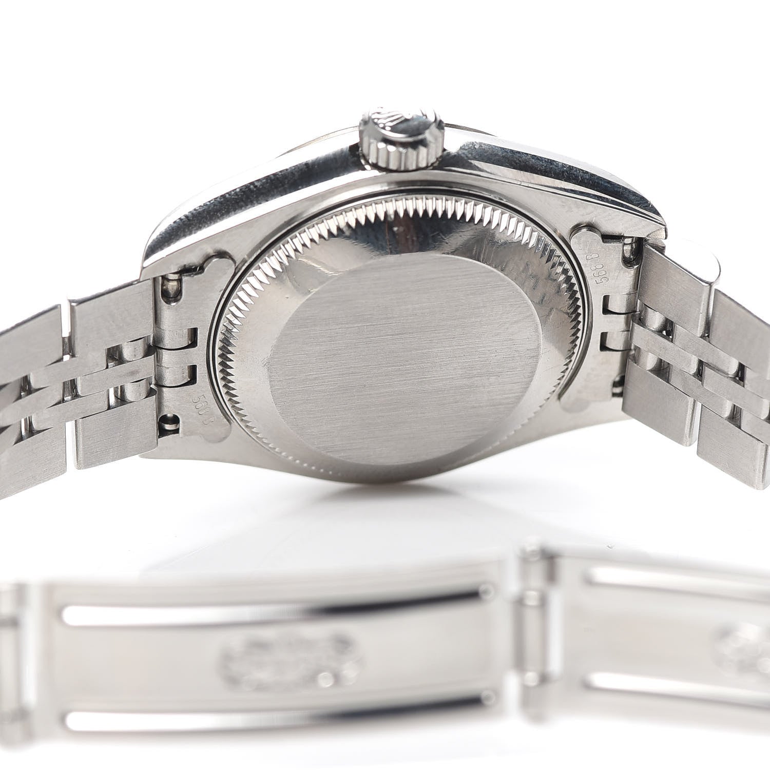 Rolex Stainless Steel 18K White Gold Diamond 26mm Oyster Perpetual Datejust Watch Silver Jubilee 69174 5 of 5