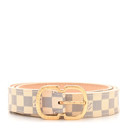 Louis Vuitton Damier Azur 25mm Mini Belt 90 36 1 of 8
