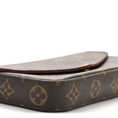 Louis Vuitton Monogram Pochette Felicie Chain Wallet Fuchsia 10 of 13