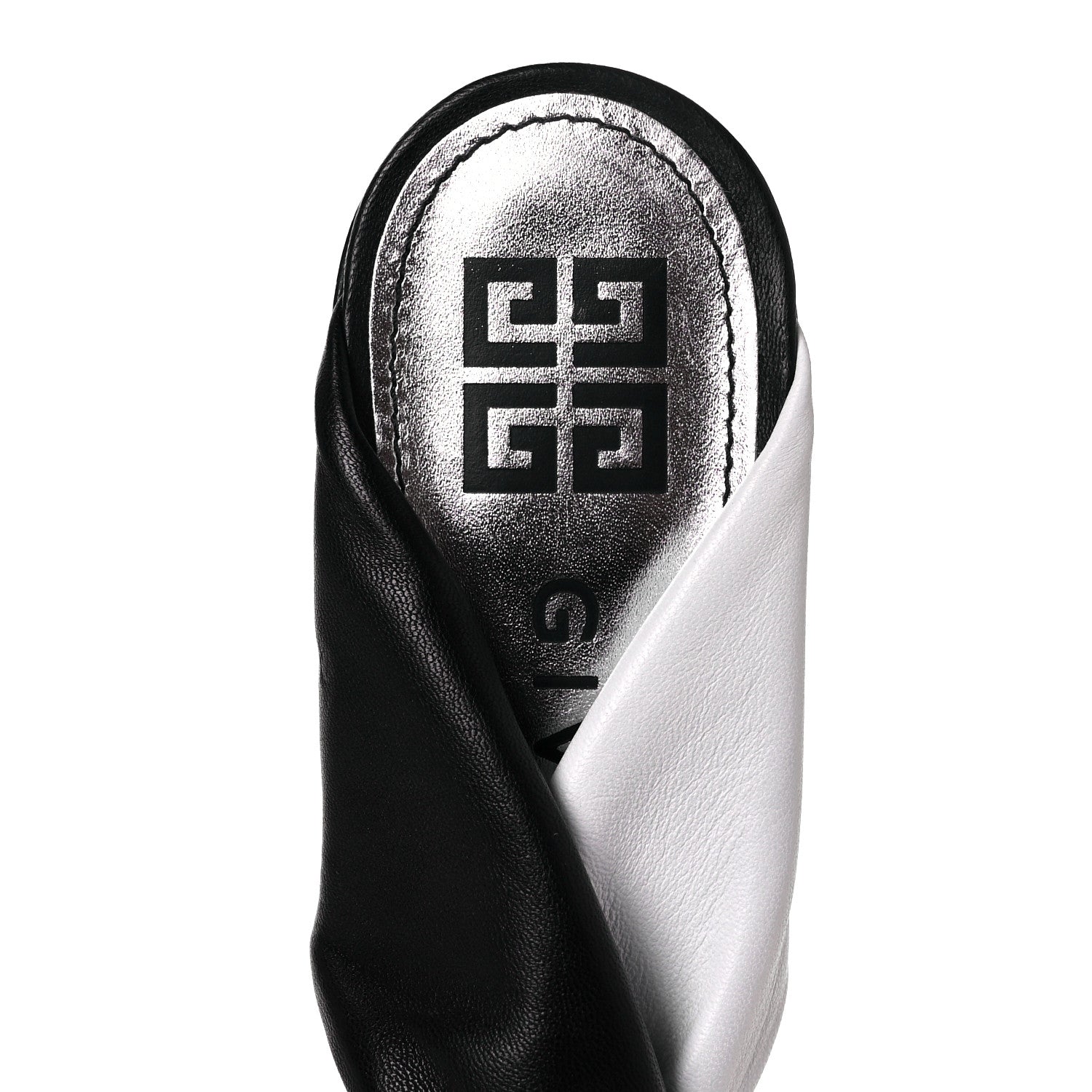 Givenchy Nappa Mule Tie Sandals 40 Black White 7 of 10