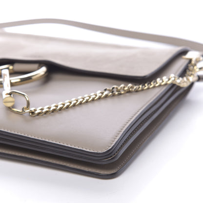 Chloe Calfskin Suede Medium Faye Shoulder Bag Motty Grey 10 of 10