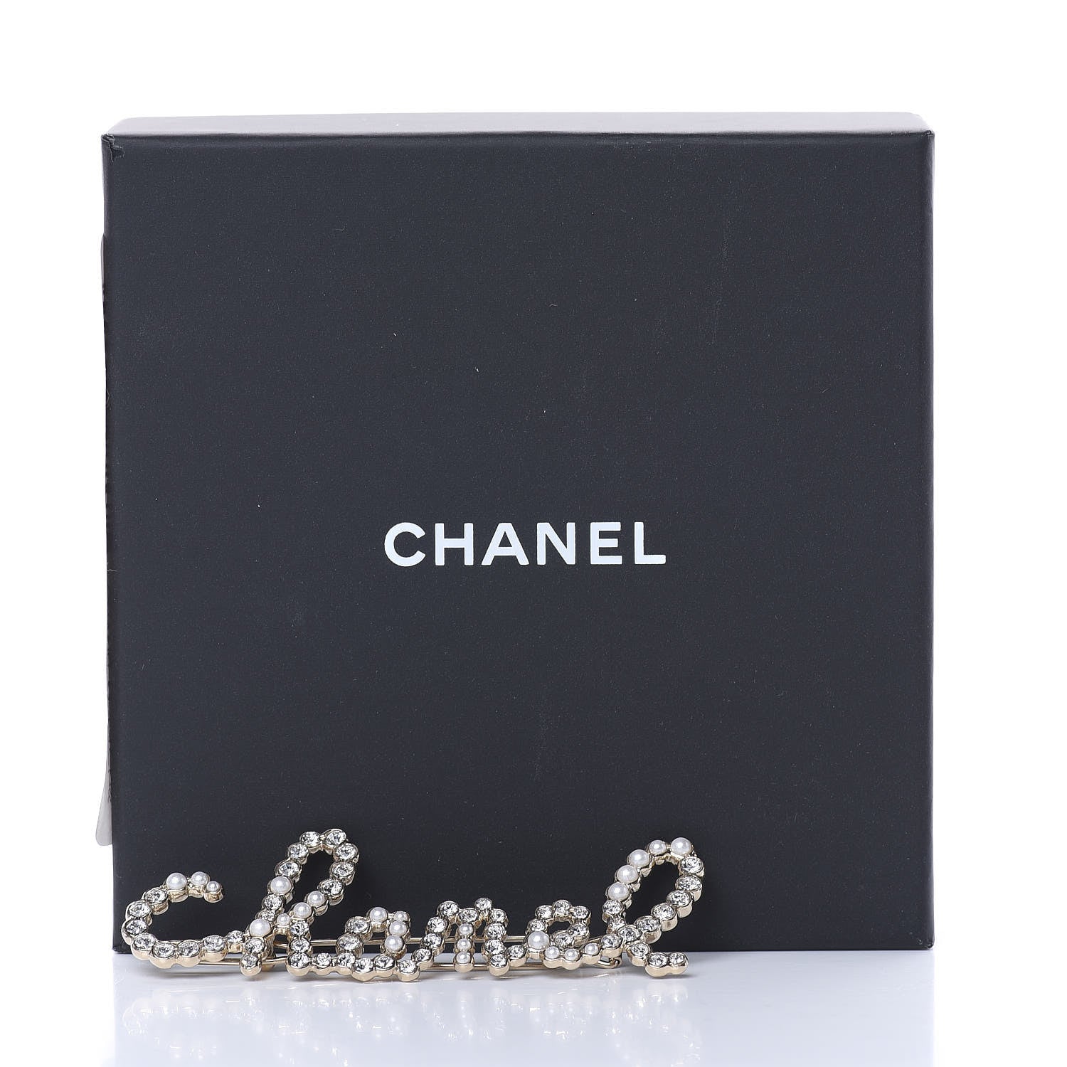Chanel Metal Glass Swirling Pearls Hair Clip Gold 5 of 5