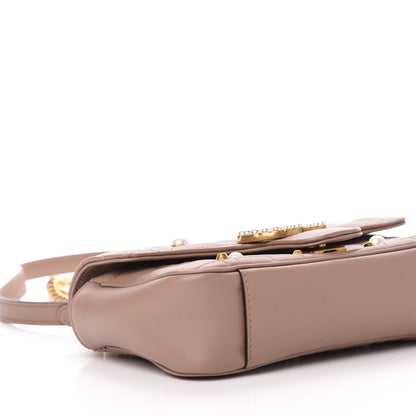 Gucci Calfskin Matelasse Studded Mini Pearly GG Marmont Shoulder Bag Porcelain Rose 10 of 12