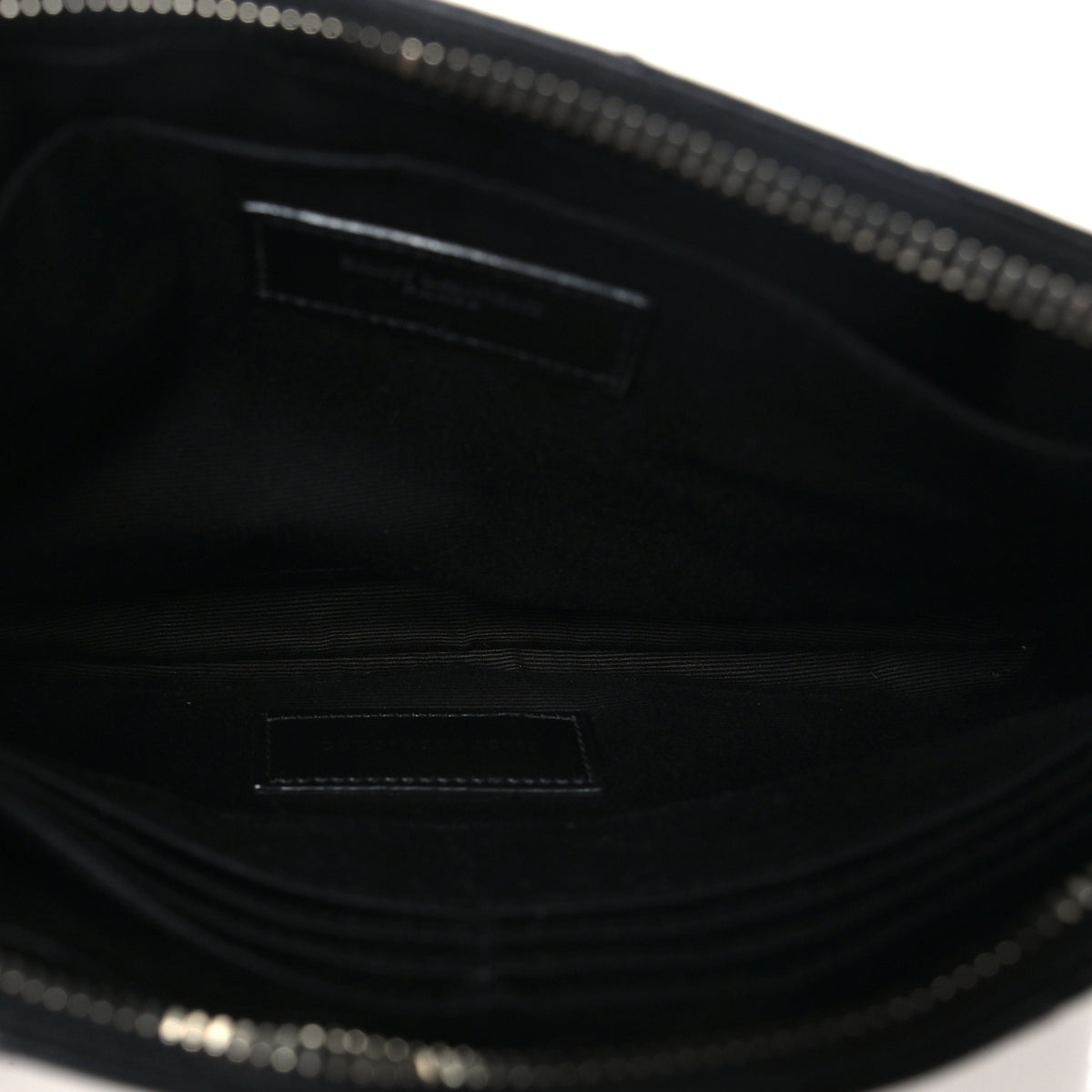 Calfskin Matelasse Chevron Monogram A5 Wristlet Black
