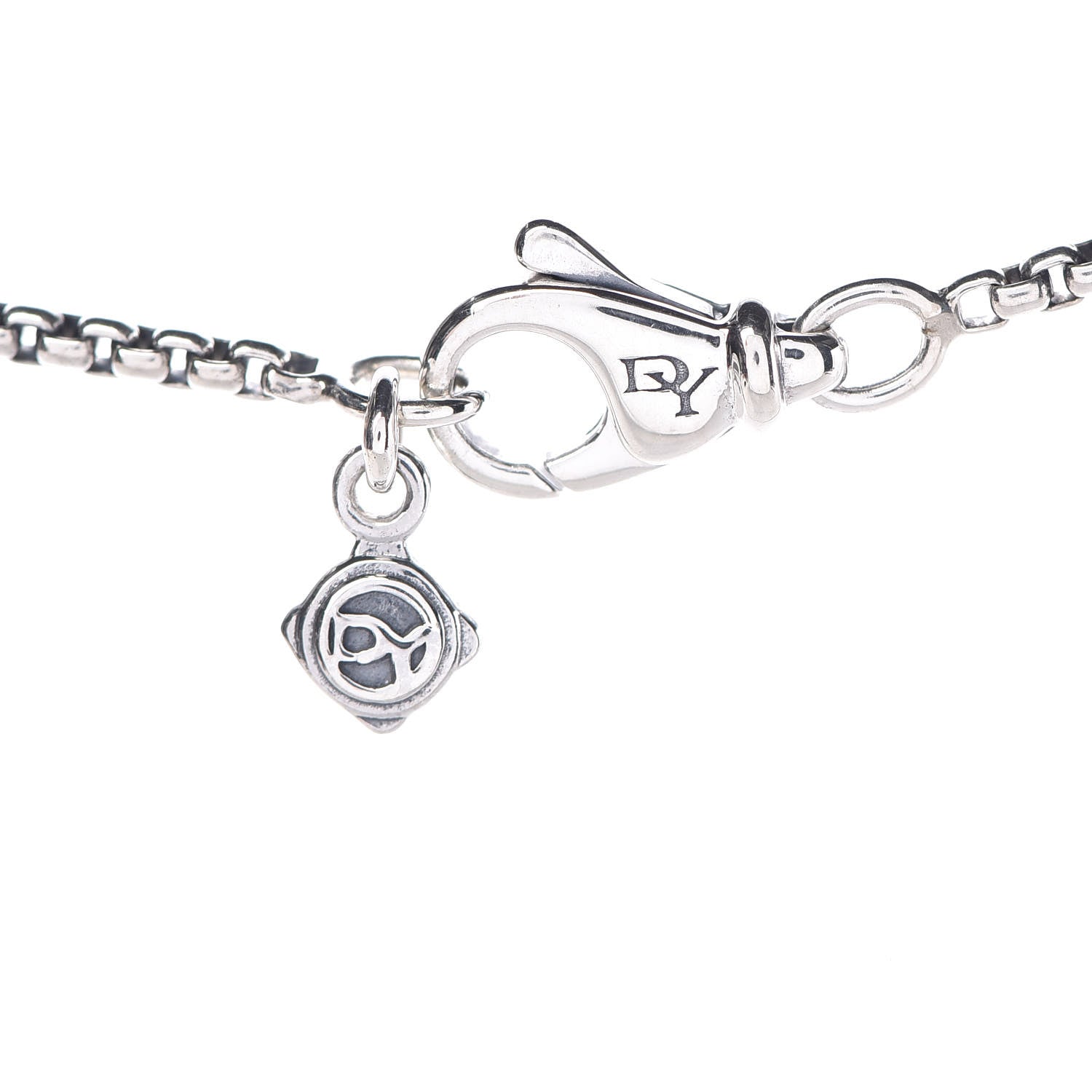 David Yurman Sterling Silver Diamond Black Orchid 7mm Petite Albion Necklace 6 of 8