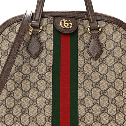 Gucci GG Supreme Monogram Web Medium Ophidia Top Handle Dome Bag Brown 8 of 12