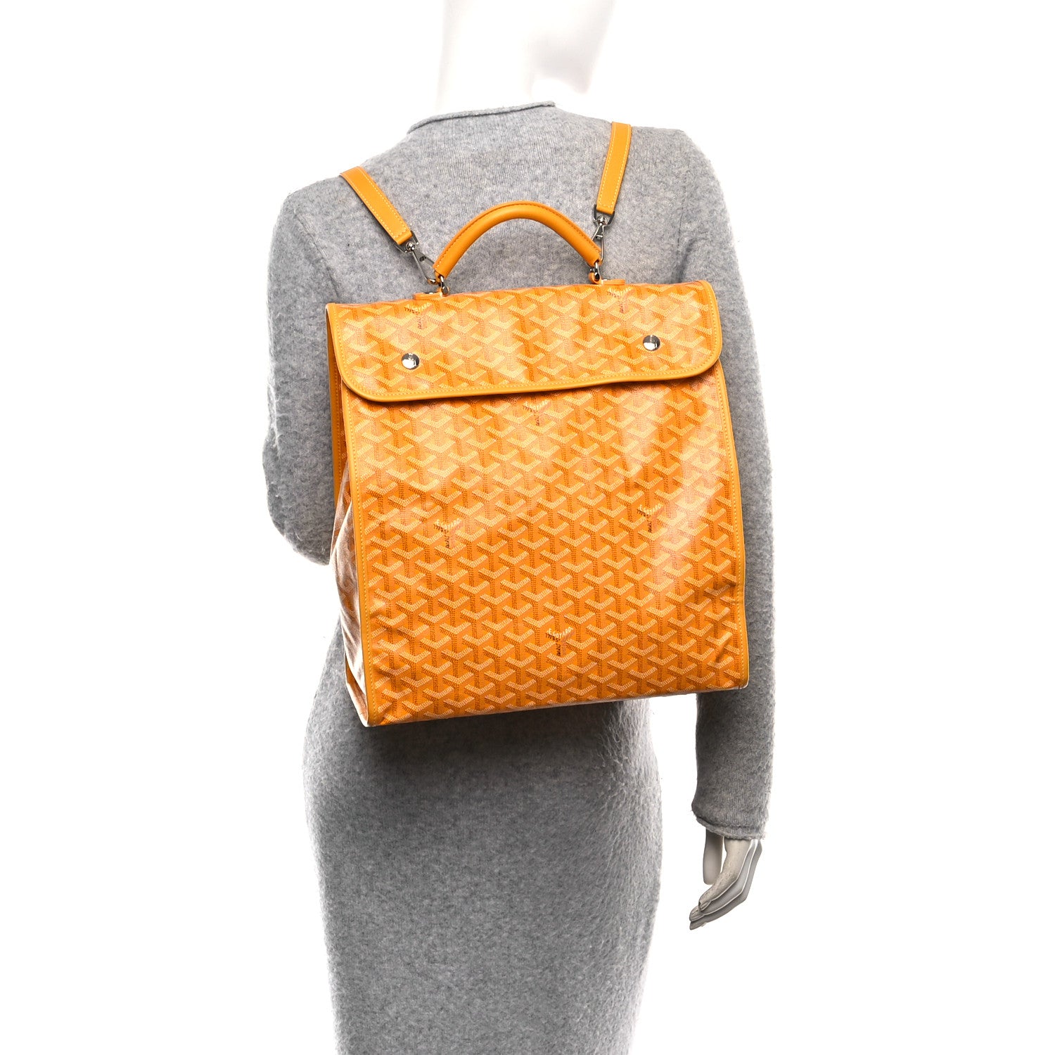 Goyard Goyardine Saint Leger Soft Briefcase Backpack Yellow 2 of 9