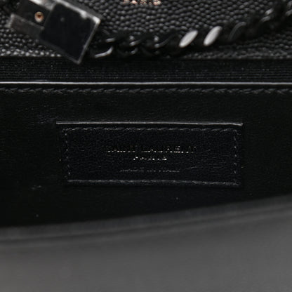 Saint Laurent Grain De Poudre Small Monogram Kate Satchel Black 10 of 13