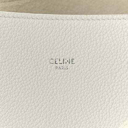 Celine Soft Grained Calfskin Small Belt Cabas Phantom White 6 of 11