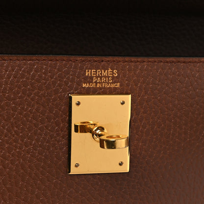 Hermes Taurillon Clemence Kelly Retourne 32 Noisette 6 of 10