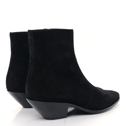 Saint Laurent Suede Chelsea Boots 38.5 Black 4 of 9