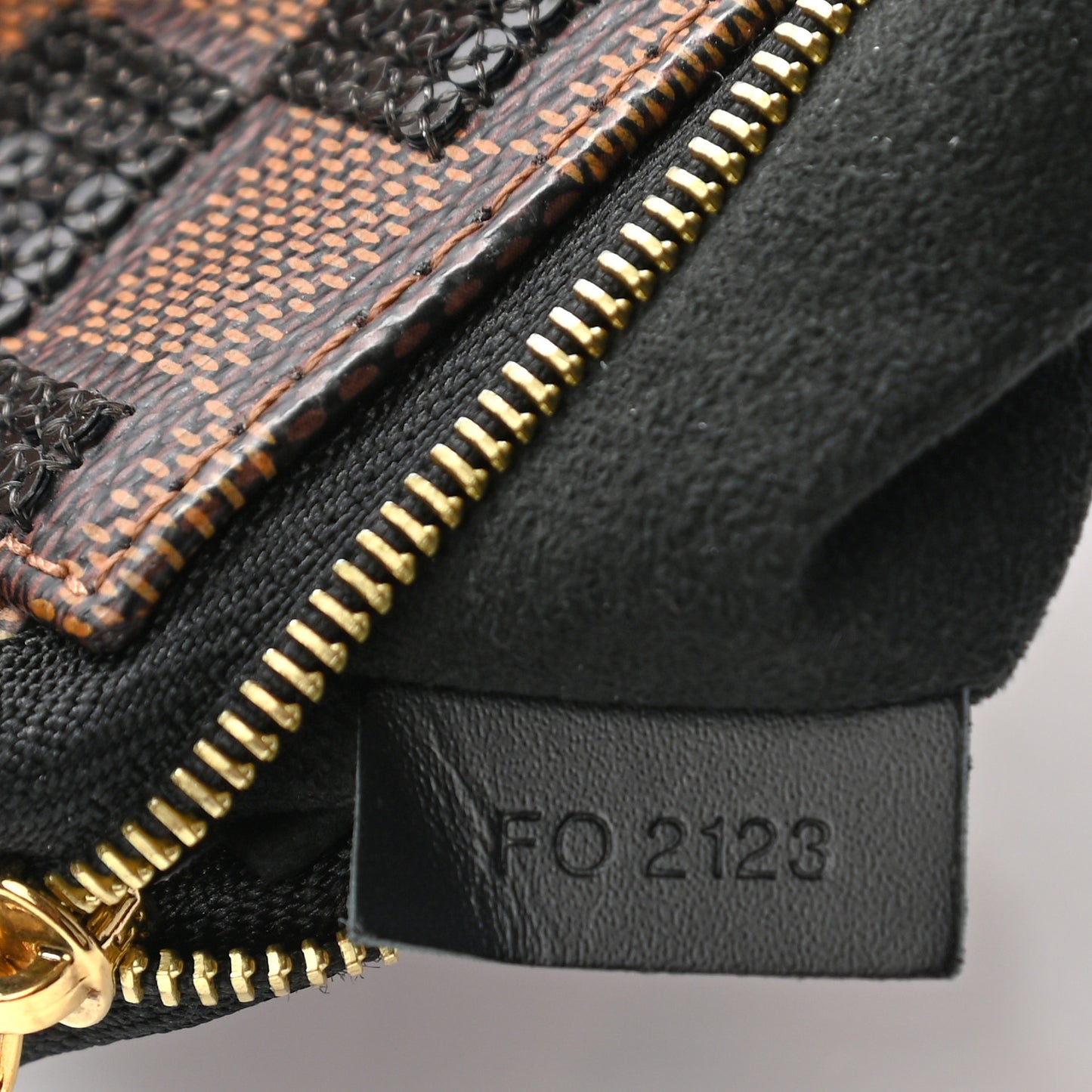 Damier Paillettes Mini Pochette Accessories Black