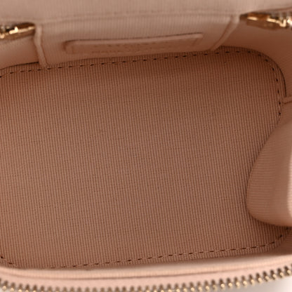 Chanel Caviar Quilted Mini Vanity Case With Chain Light Beige 5 of 10