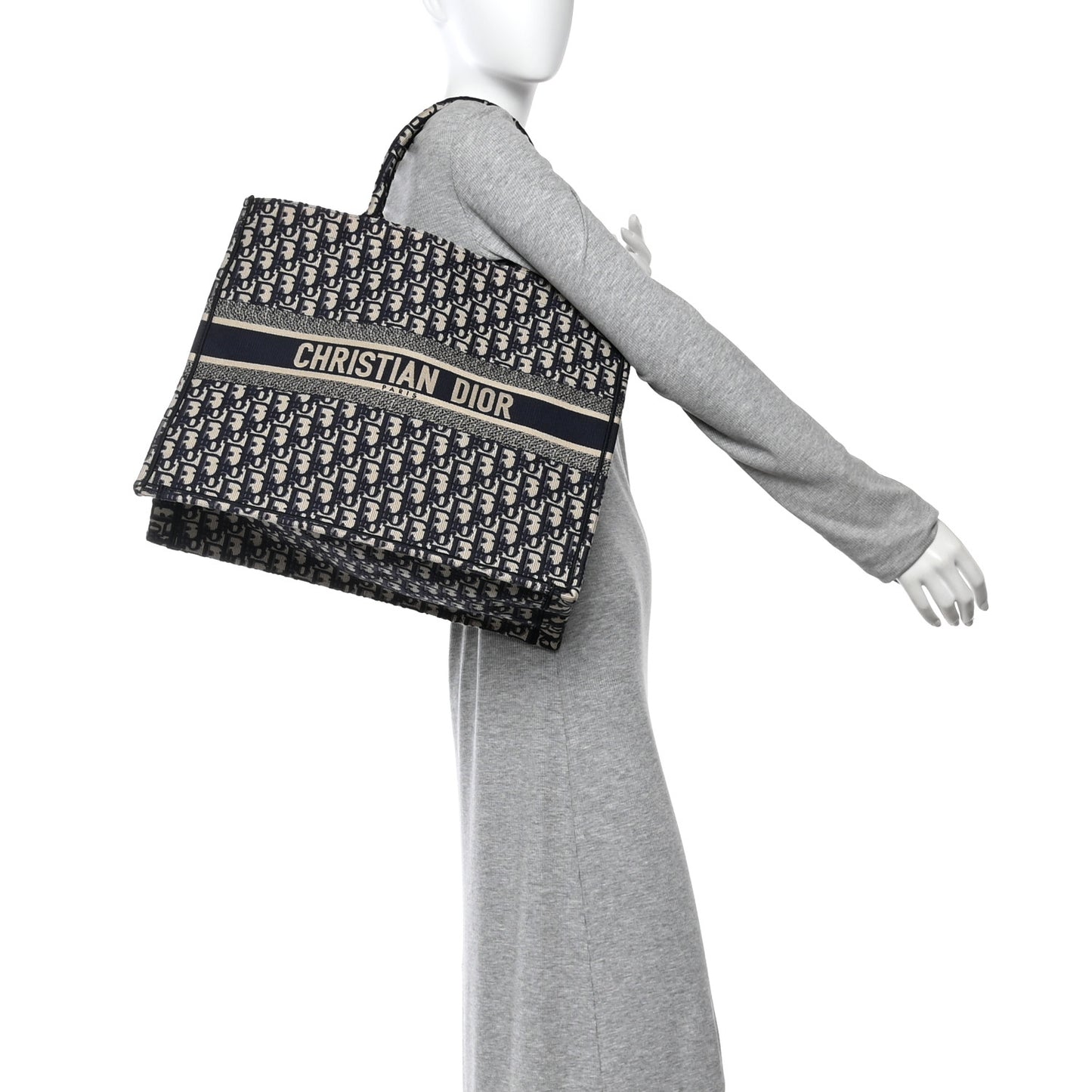 Oblique Large Book Tote Blue Multicolor