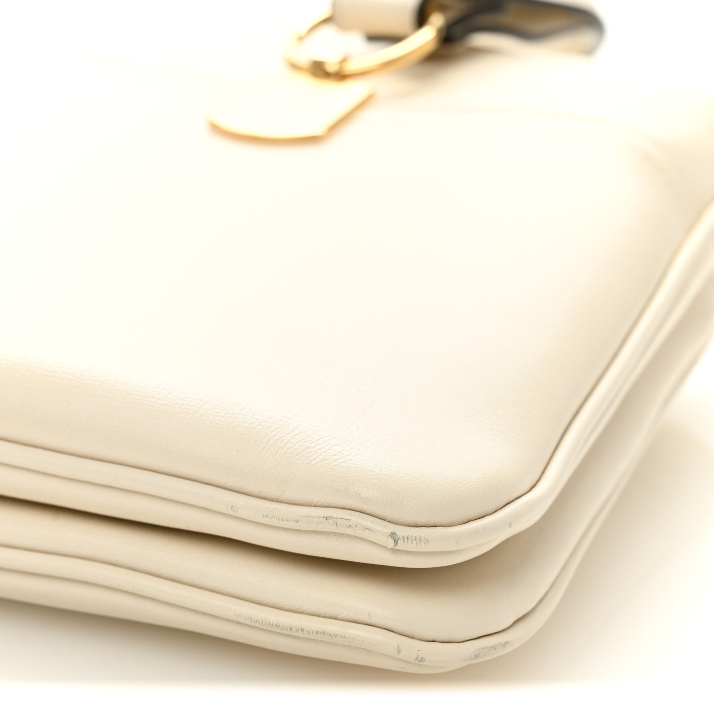 Vitello Palmellato Lux Arli Top Handle Bag White