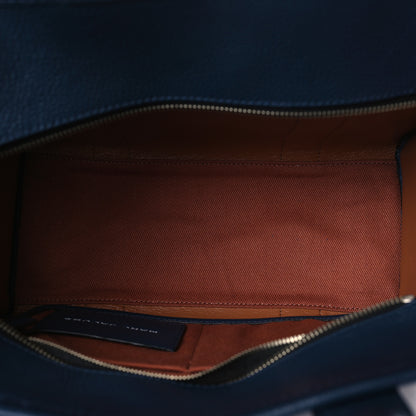 Marc Jacobs Grained Calfskin Medium The Tote Bag Blue Sea 4 of 7