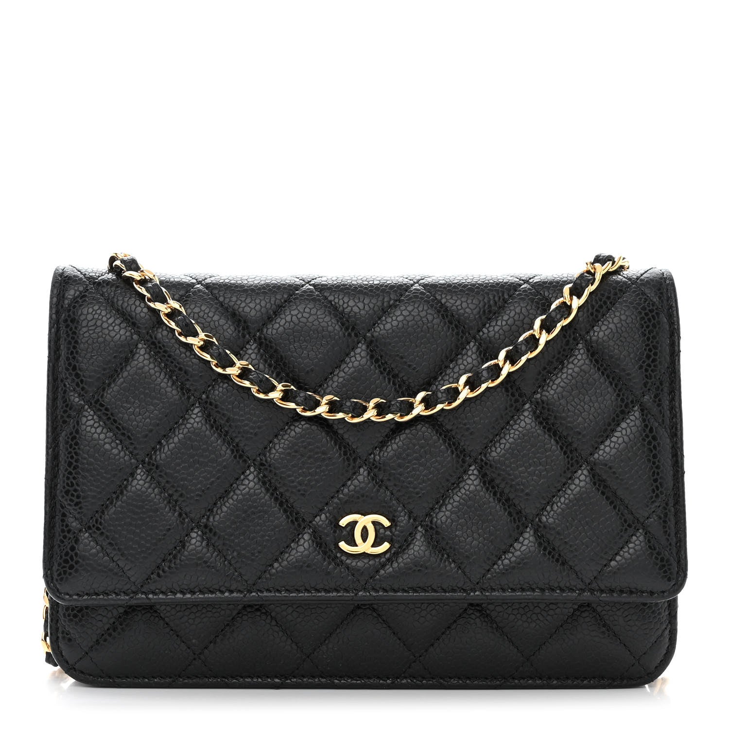 Chanel Caviar Quilted Wallet on Chain WOC Black 1 of 12