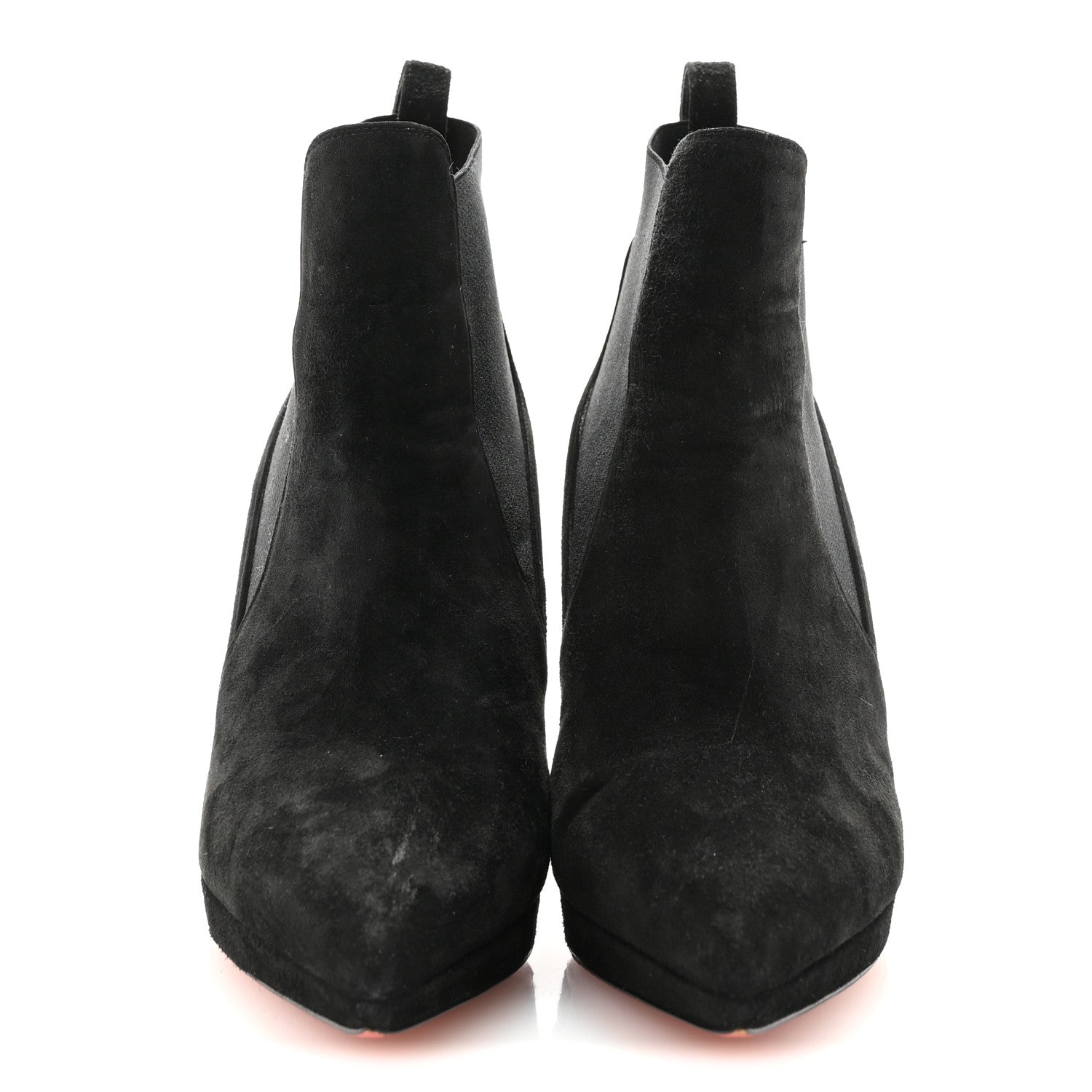 Christian Louboutin Suede Crochinetta 100 Ankle Boots 37.5 Black 3 of 8