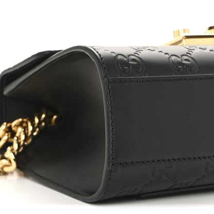 Gucci Guccissima Small Padlock Shoulder Bag Black 9 of 12