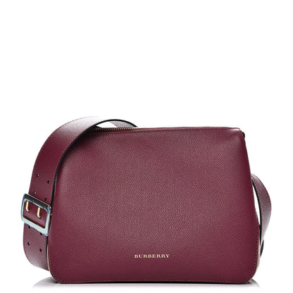 Burberry Soft Grain Calfskin House Check Small Helmsley Crossbody Dark Plum 1 of 8
