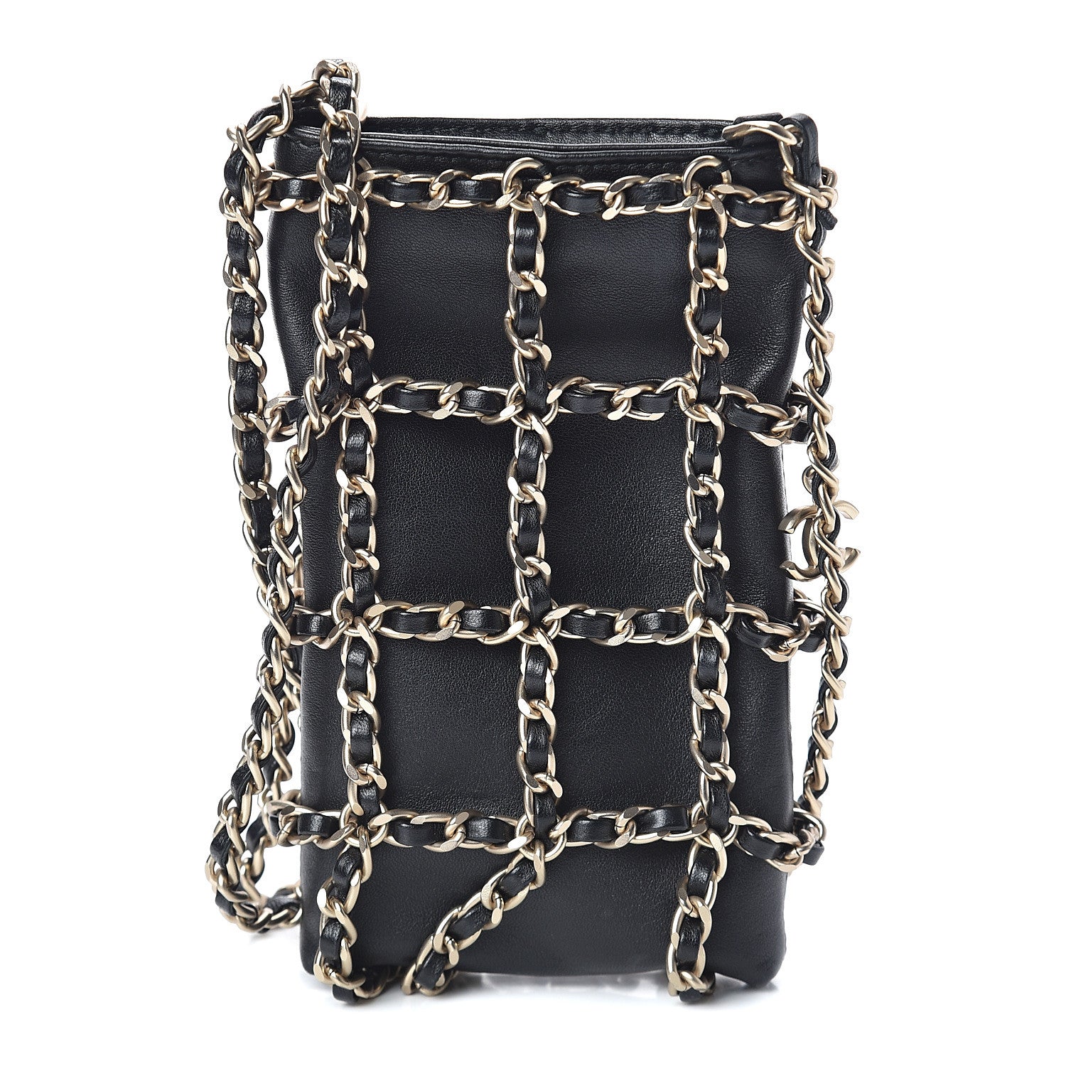 Chanel Lambskin Quilted Small Clutch With Chain Black 1 of 10
