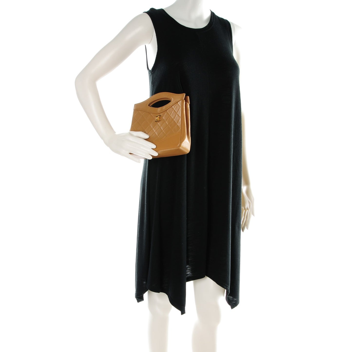 Lambskin Quilted Shoulder Bag Beige