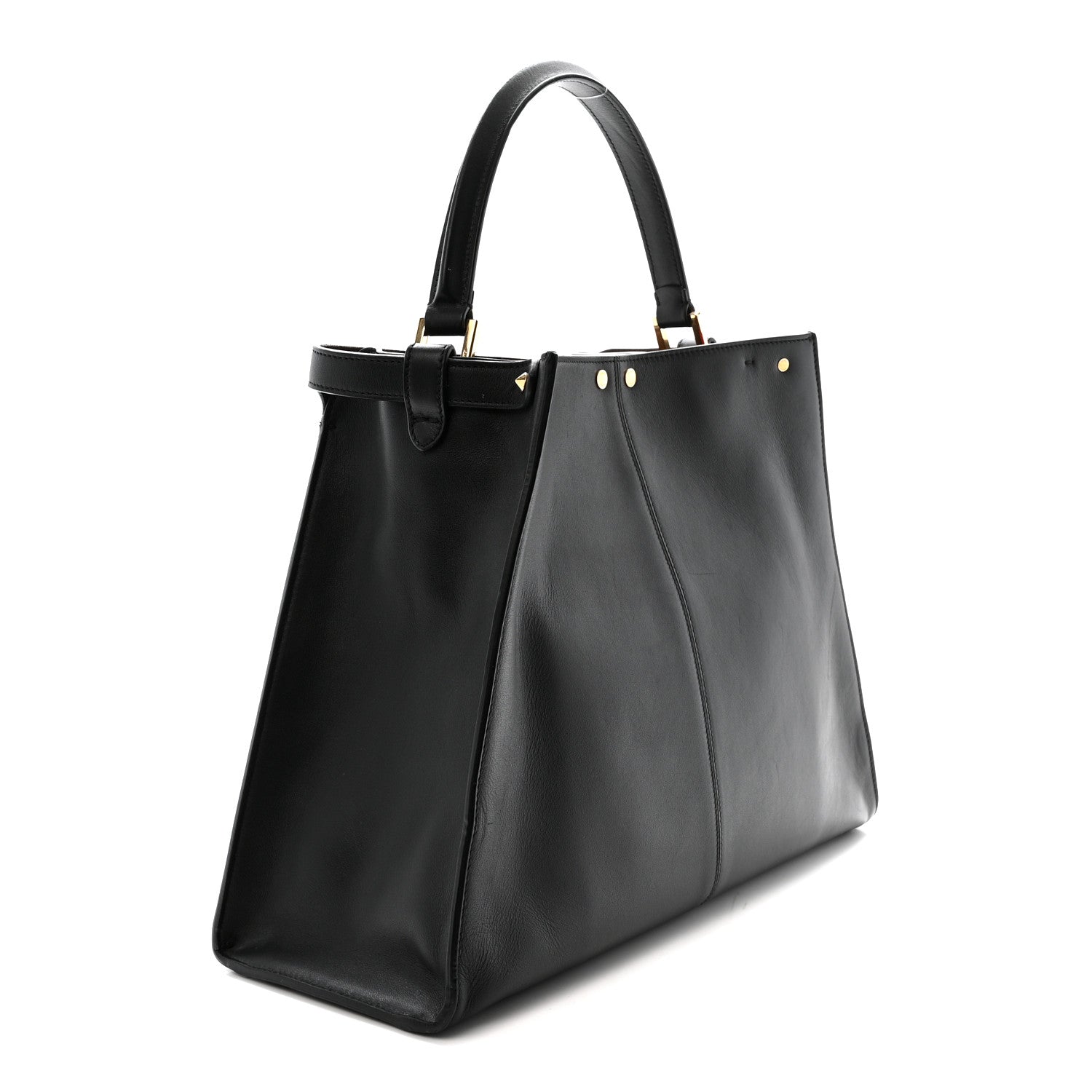 Fendi Vitello Seta Century Large Peekaboo X-Lite Black Fragola 3 of 10