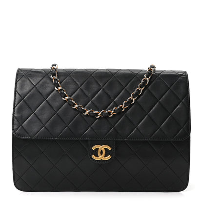 Chanel Lambskin Quilted Medium Single Flap Black 1 of 11