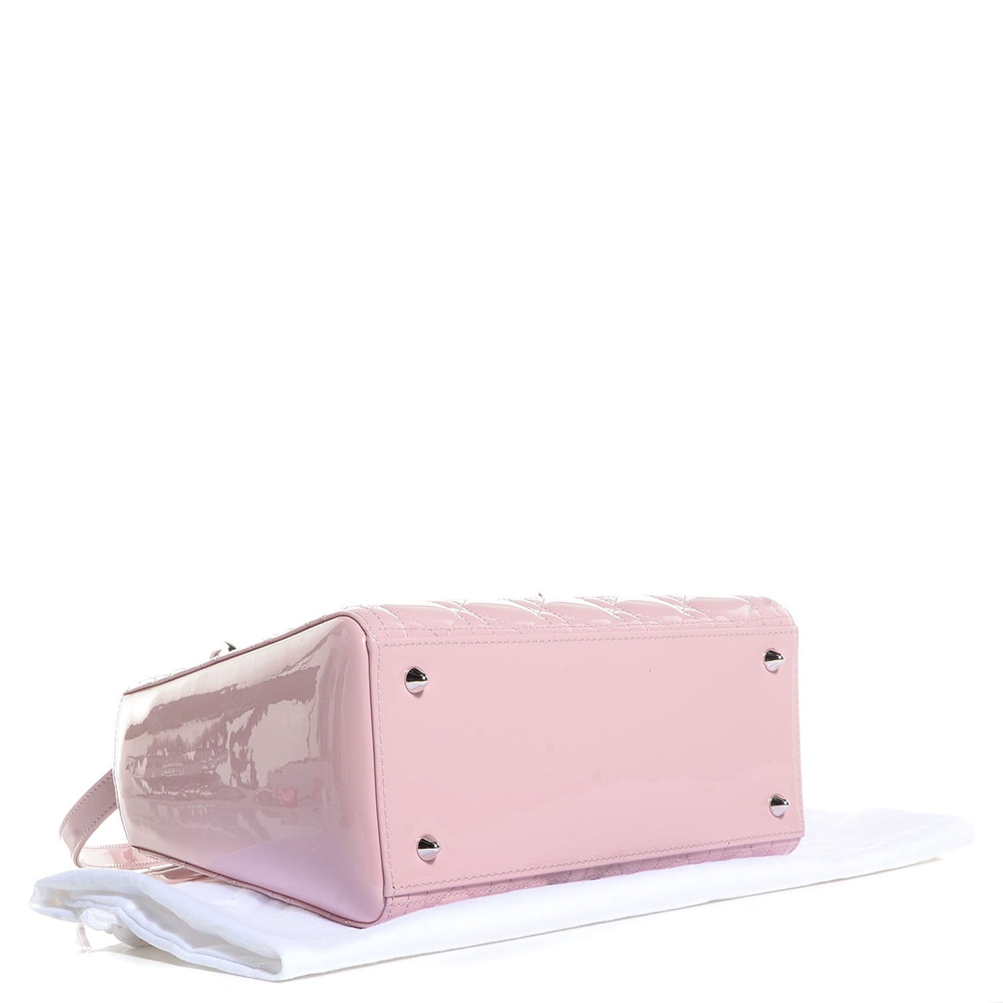 Lambskin Cannage Medium Lady Dior Rose Clair