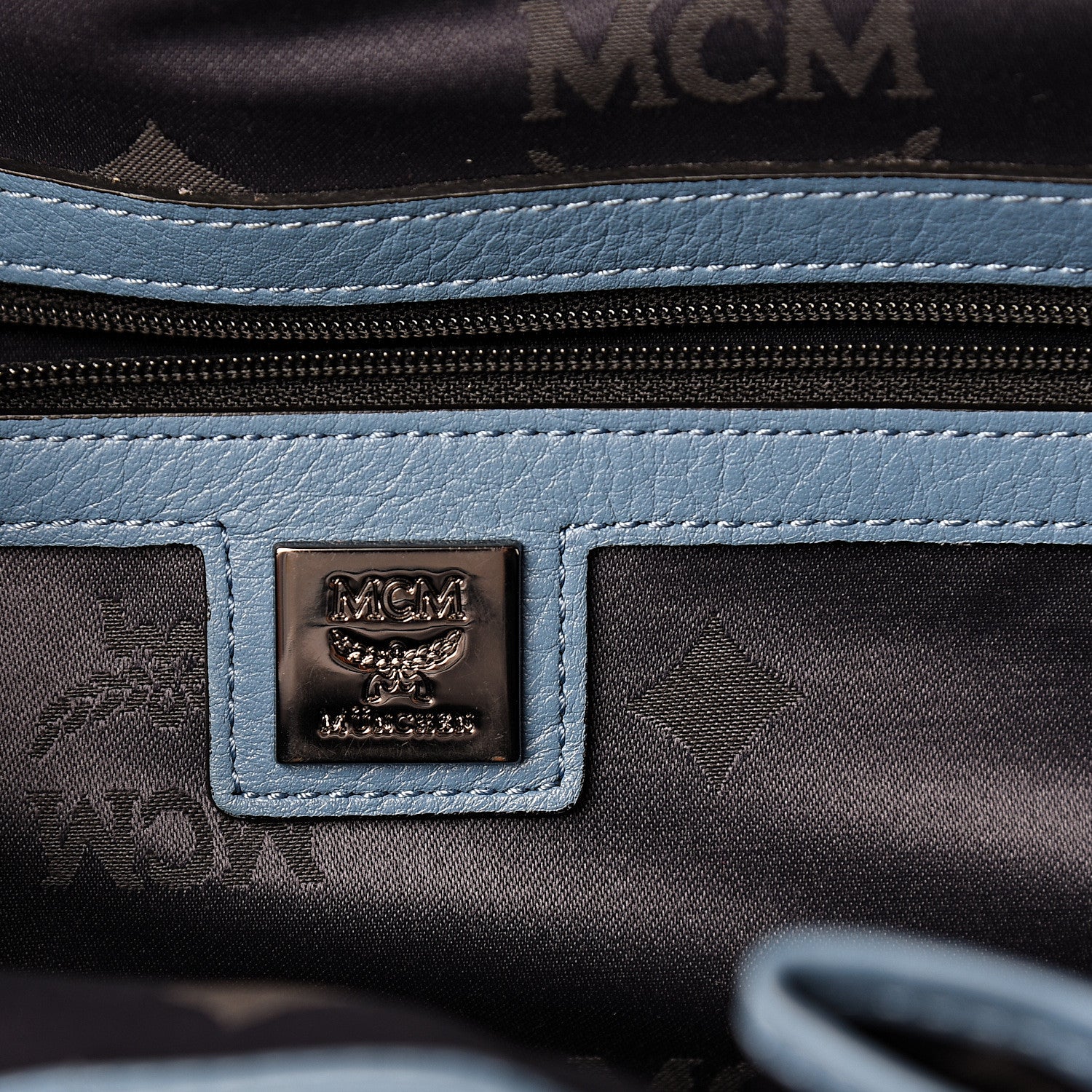 MCM Visetos Medium Stark Backpack Light Blue 6 of 12